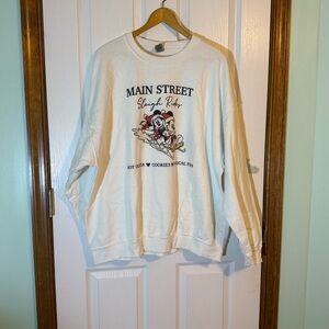 Gildan Heavy Blend Crewneck Sweatshirt Mickey & Minnie Mouse Sleigh Ride 2XL